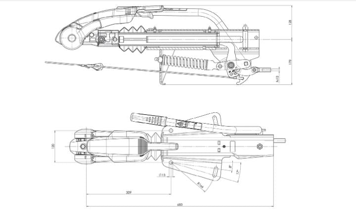 Dispositif de dépassement AL-KO 251S avec attelage AKS3004 pour remorque de 2700kg avec timon en V