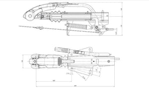 Dispositif de dépassement AL-KO 251S avec attelage AKS3004 pour remorque de 2700kg avec timon en V