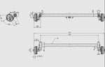 Charger l&#39;image dans la galerie, Essieu freiné KNOTT VGB13 pour remorque / dépanneuse 1350kg 1200mm 1570mm 5x112
