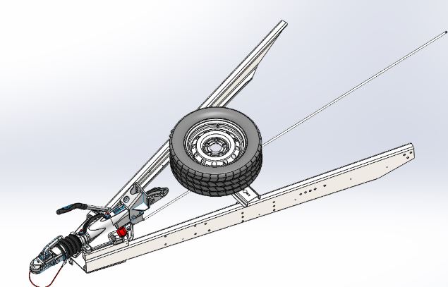 Support pour la fixation de la roue de secours remorque