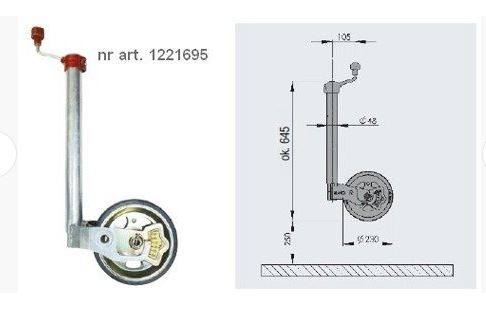 Roue jockey avec balance AL-KO 300 kg