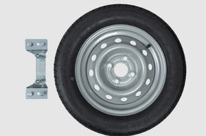 Roue de secours pour remorque avec support PNEU LINGLONG 155/70 R13 75N JANTE UNITRAILER 4Jx13"H2 4x100 ET:30