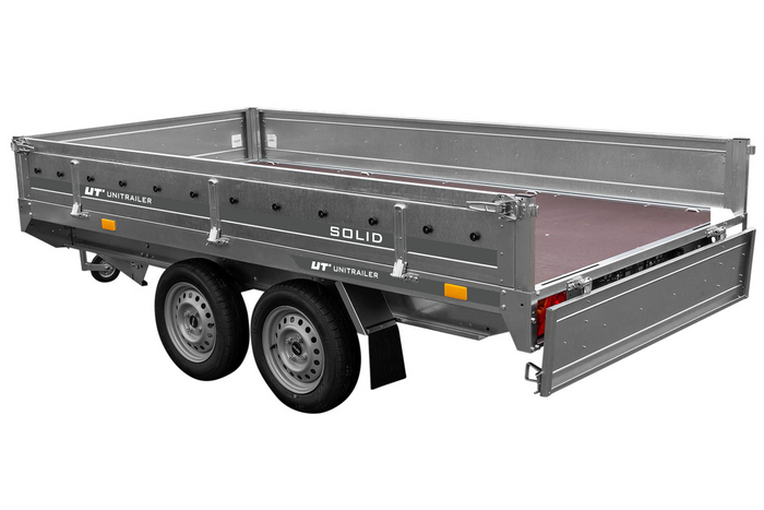 Remorque double essieu UNITRAILER SOLID 300/2 poids a vide 288 kg