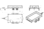 Remorque Double Essieu 264×150 EXPERT 2615/2 – PTAC 750 KG