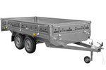 Charger l&#39;image dans la galerie, Remorque double essieu UNITRAILER SOLID 300/2 poids a vide 288 kg
